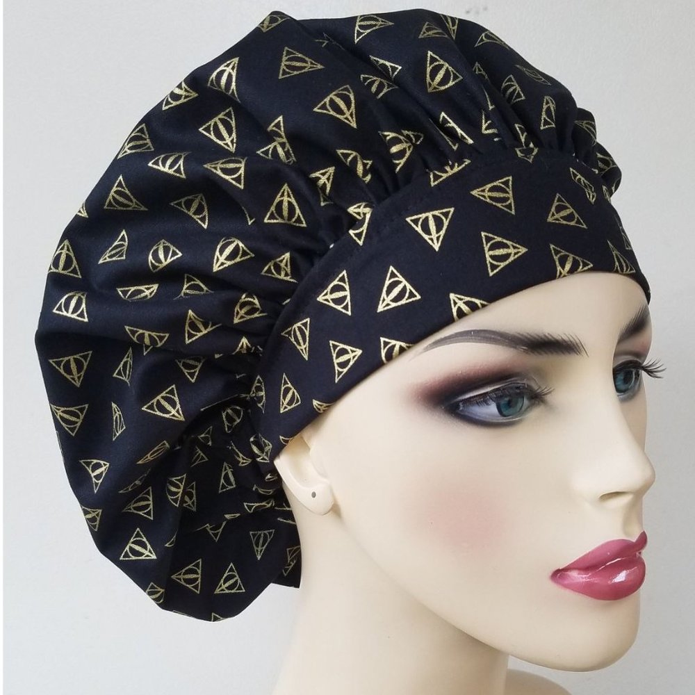 Harry Potter Deathly Hallows Bouffant Scrub Cap